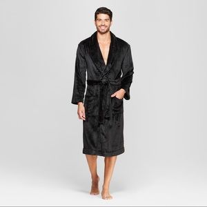 Final sale Black velvet robe